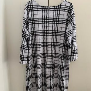 Business casual, three quarter sleeves, plus size dress